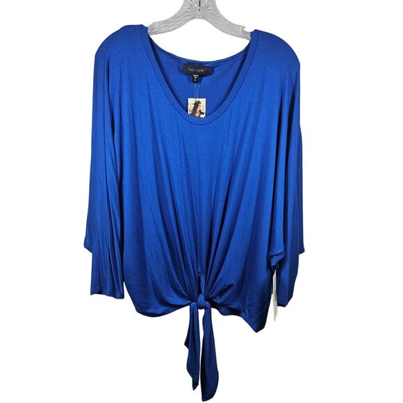 Karen Kane Mesa Blues Tie Front Dolman Top NWT Size XL - Picture 1 of 9